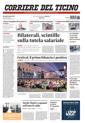 Cover of Corriere del Ticino