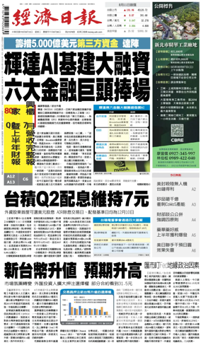Cover of Economic Daily News (Taiwan)