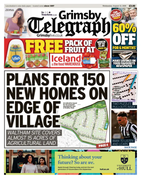 Cover of Grimsby Telegraph