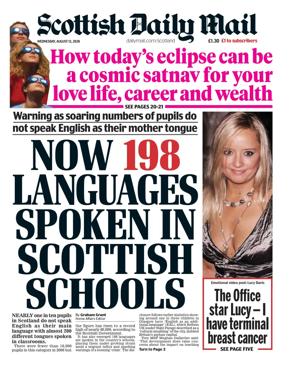 Cover of Scottish Daily Mail