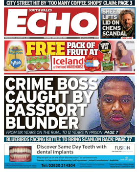 Cover of South Wales Echo