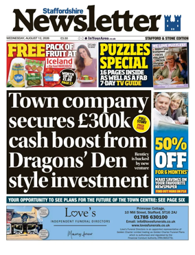 Cover of Staffordshire Newsletter