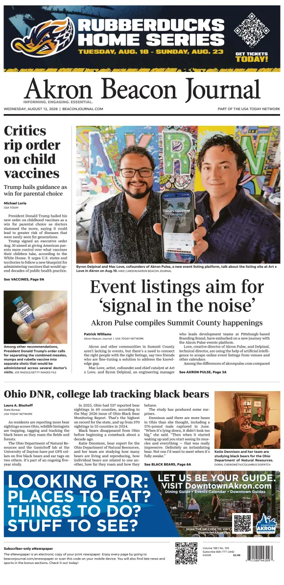 Cover of Akron Beacon Journal