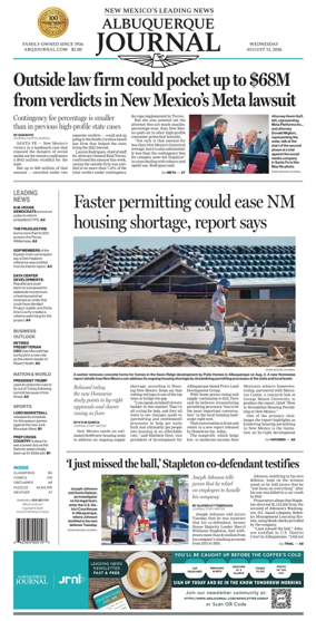 Cover of Albuquerque Journal