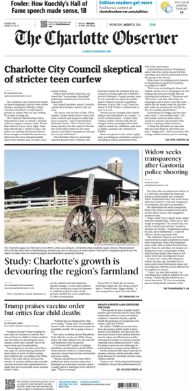 Cover of The Charlotte Observer