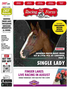 Cover of Daily Racing Form National Digital Edition