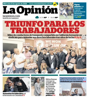 Cover of La Opinion