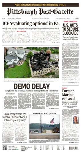 Cover of Pittsburgh Post-Gazette