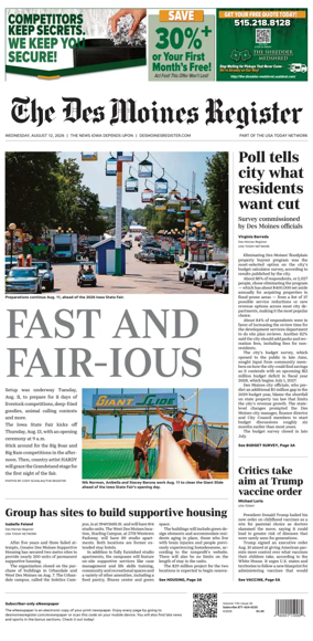 Cover of The Des Moines Register