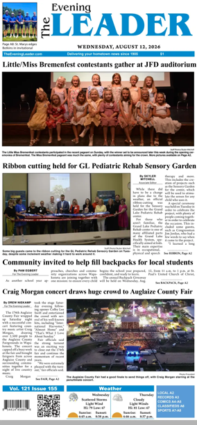 Cover of The Evening Leader
