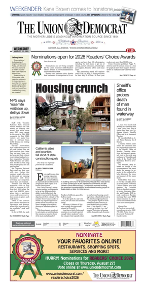 Cover of The Union Democrat