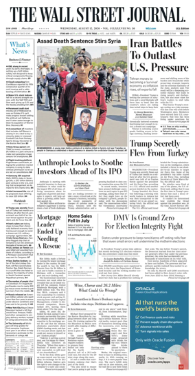 Cover of The Wall Street Journal