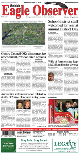 Cover of Westside Eagle-Observer