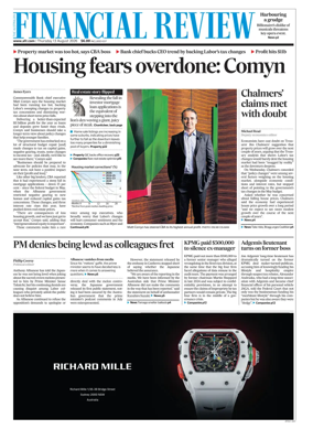 Cover of The Australian Financial Review