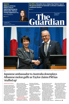 Cover of The Guardian Australia