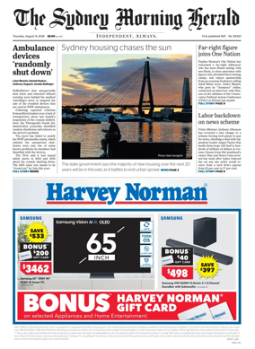 Cover of The Sydney Morning Herald