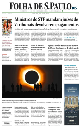 Cover of Folha de S.Paulo