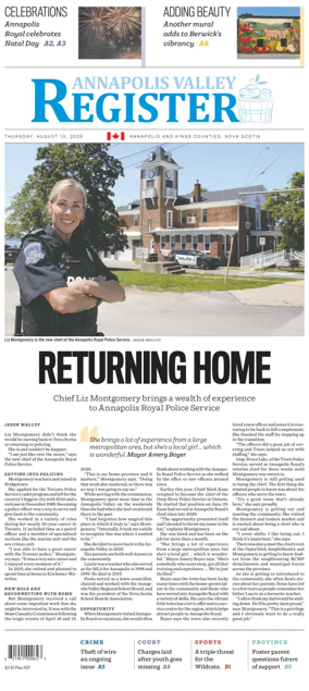 Cover of Annapolis Valley Register