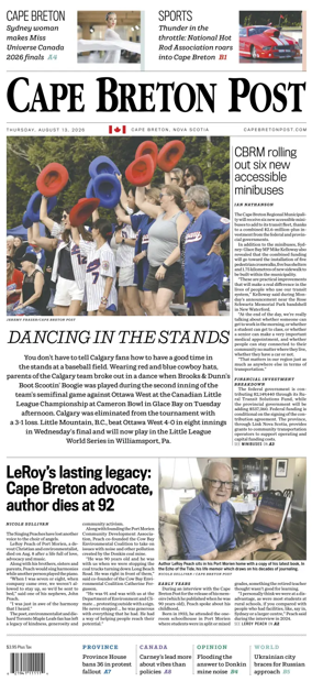 Cover of Cape Breton Post
