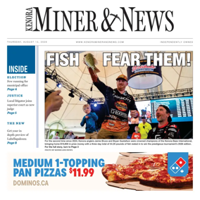 Cover of Kenora Daily Miner and News