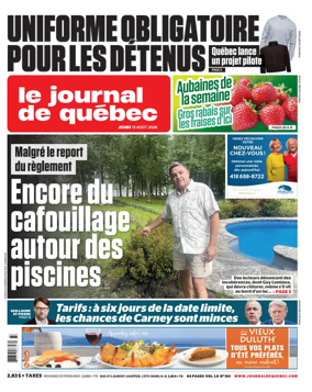 Cover of Le Journal de Quebec