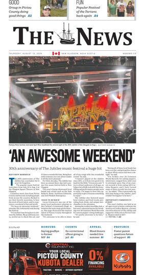 Cover of The News (New Glasgow)