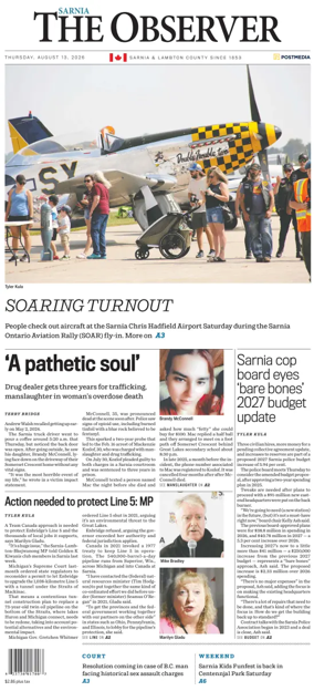 Cover of The Observer (Sarnia)