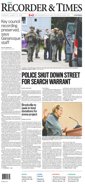 Cover of The Recorder & Times (Brockville)