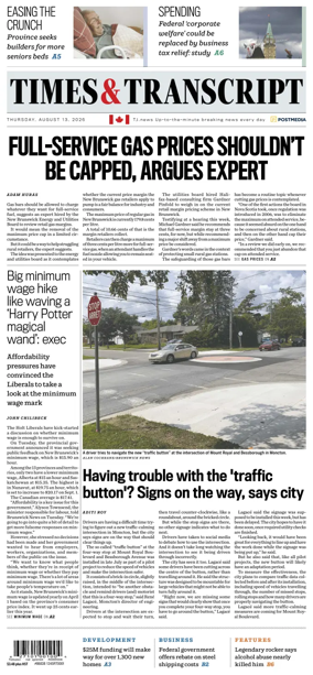 Cover of Times & Transcript