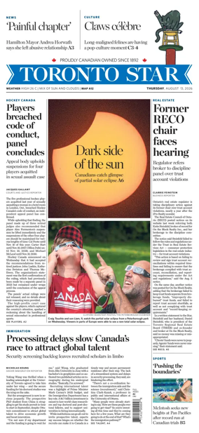Cover of Toronto Star