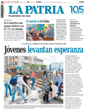 Cover of La Patria (Colombia)