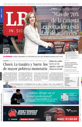 Cover of La Republica (Colombia)