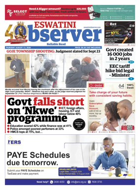 Cover of Eswatini Observer