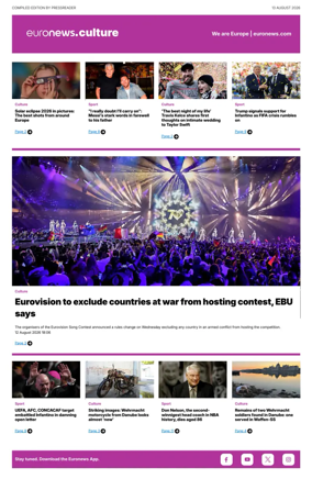 Cover of Euronews Culture and Sport Compiled Edition