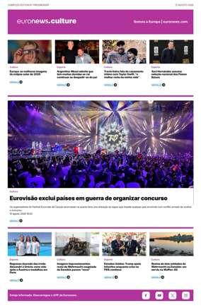 Cover of Euronews Culture and Sport (Portuguese)