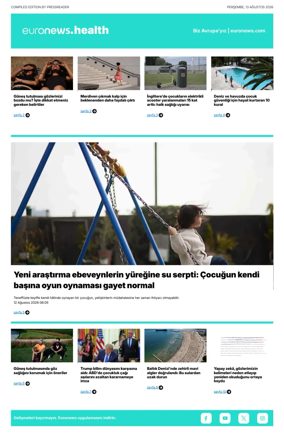 Cover of Euronews Health (Turkish) Compiled Edition