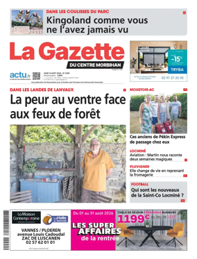 Cover of La Gazette du Centre Morbihan