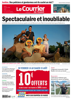 Cover of Le Courrier de l’Ouest (Cholet)