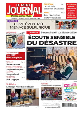 Cover of Le Petit Journal - L'hebdo local de l'Aude