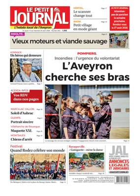 Cover of Le Petit Journal - L'hebdo local de l'Aveyron