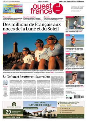 Cover of Ouest France (Challans / Saint-Gilles-Croix-de-Vie)