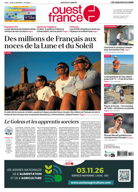 Cover of Ouest France (Les Sables-d'Olonne)