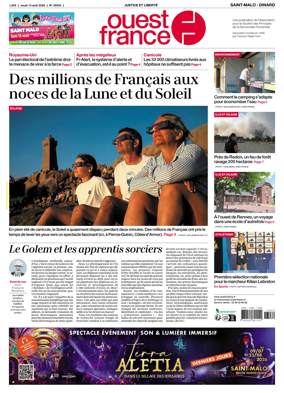 Cover of Ouest France (Saint-Malo)