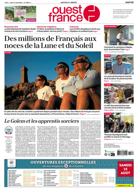 Cover of Ouest France (Sarthe)
