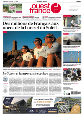 Cover of Ouest France (Vannes)