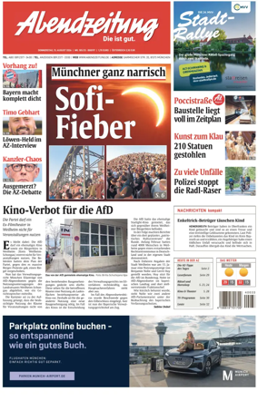 Cover of Abendzeitung Munchen