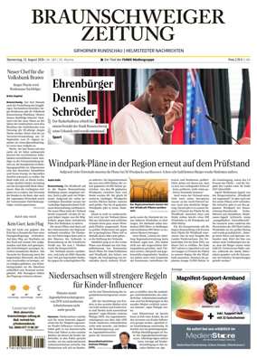 Cover of Braunschweiger Zeitung (Helmstedter Nachrichten)
