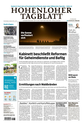Cover of Hohenloher Tagblatt