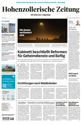 Cover of Hohenzollerische Zeitung