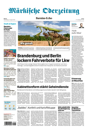 Cover of Markische Oderzeitung Bernau